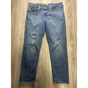 Levi's Boyfriend Jeans Distressed Medium Wash Blue Size 31
